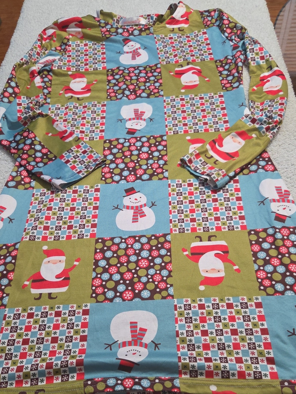 MOKING TOP CHRISTMAS SNOWMAM AND SANTA DRESS